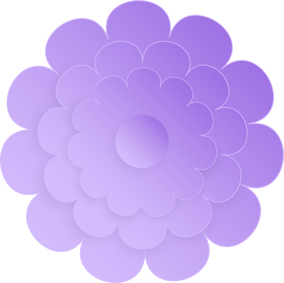 Flower, Element of floral paper cut. Paper cut of flower shape and spring symbol. png
