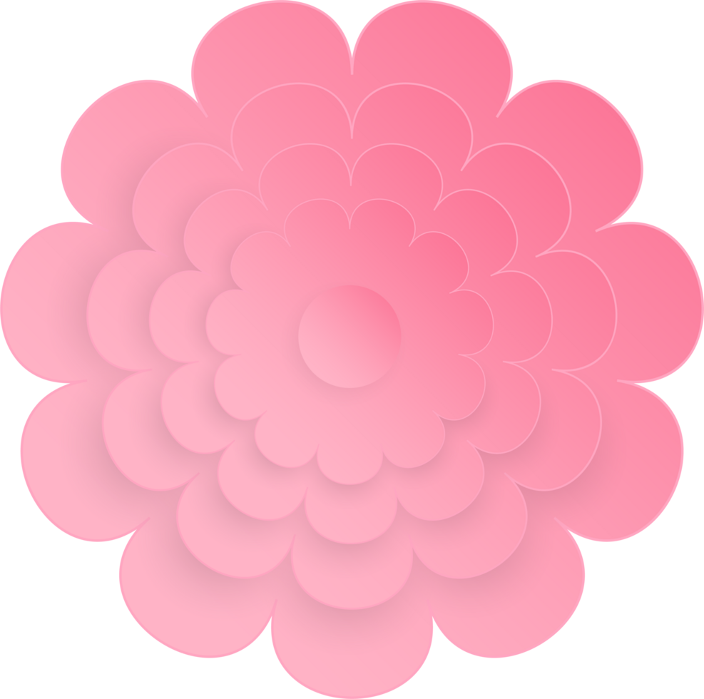 Flower, Element of floral paper cut. Paper cut of flower shape and spring symbol. png