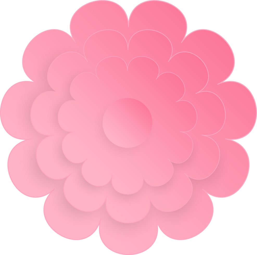 Flower, Element of floral paper cut. Paper cut of flower shape and spring symbol. png