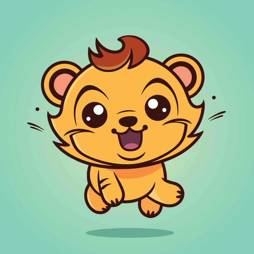 baby lion vector