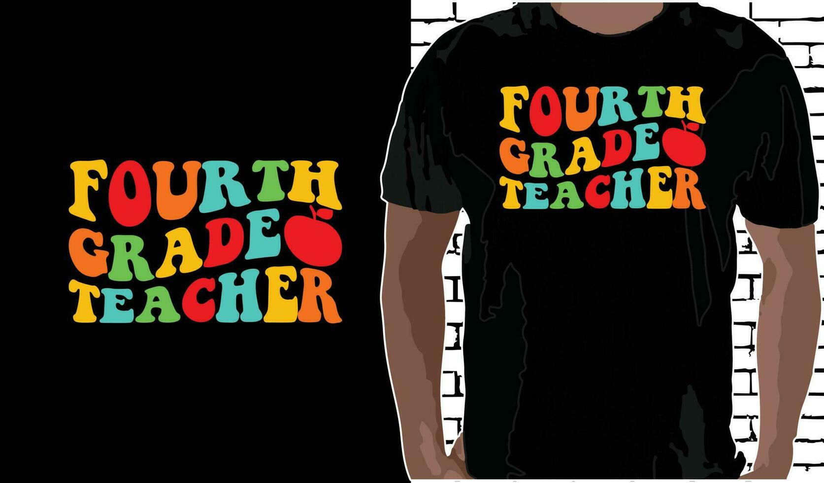 4th Grade Teacher T shirt Design, Quotes about Back To School, Back To School shirt, Back To School typography T shirt design vector