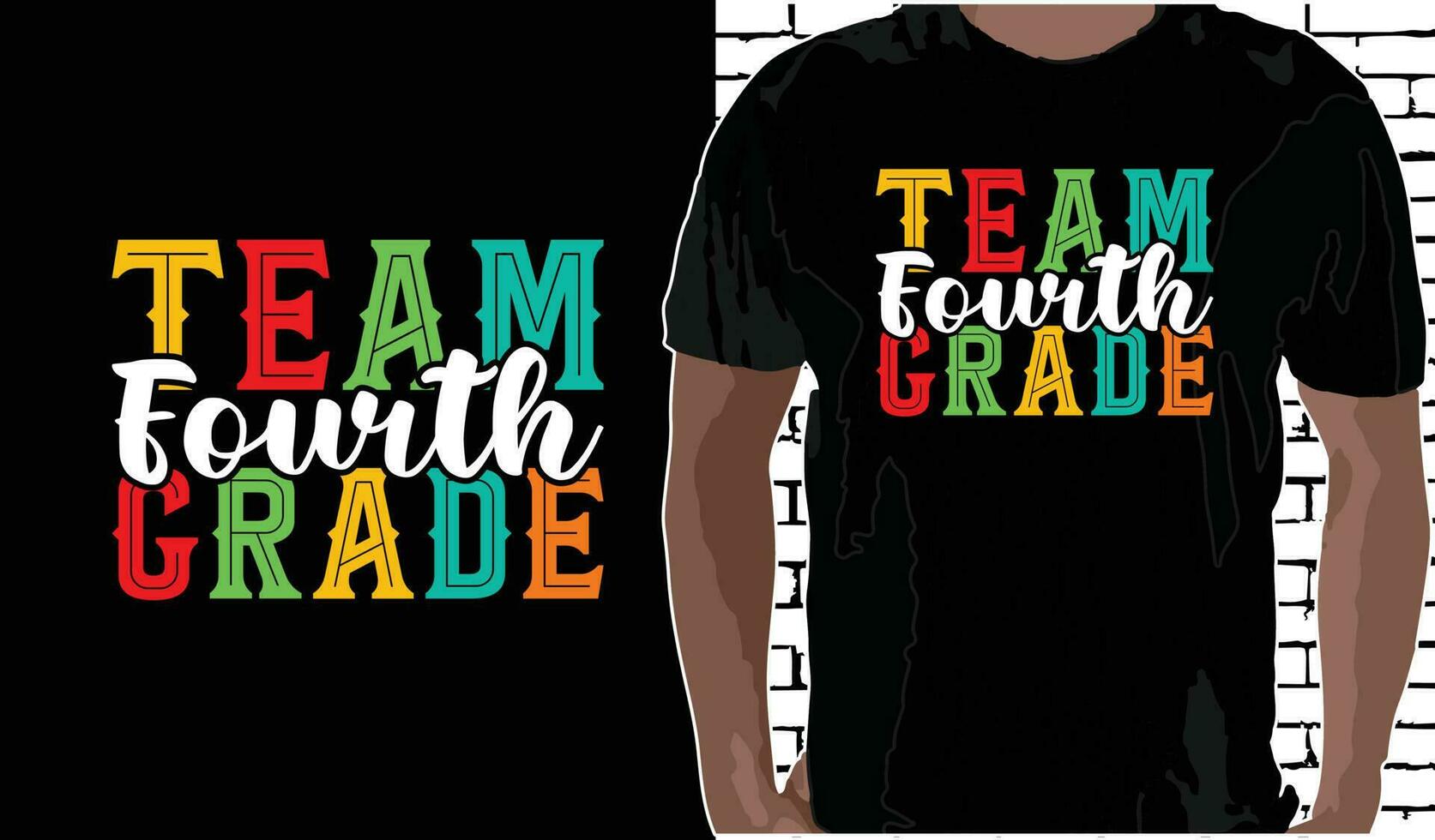 Team 4th Grade T shirt Design, Quotes about Back To School, Back To School shirt, Back To School typography T shirt design vector