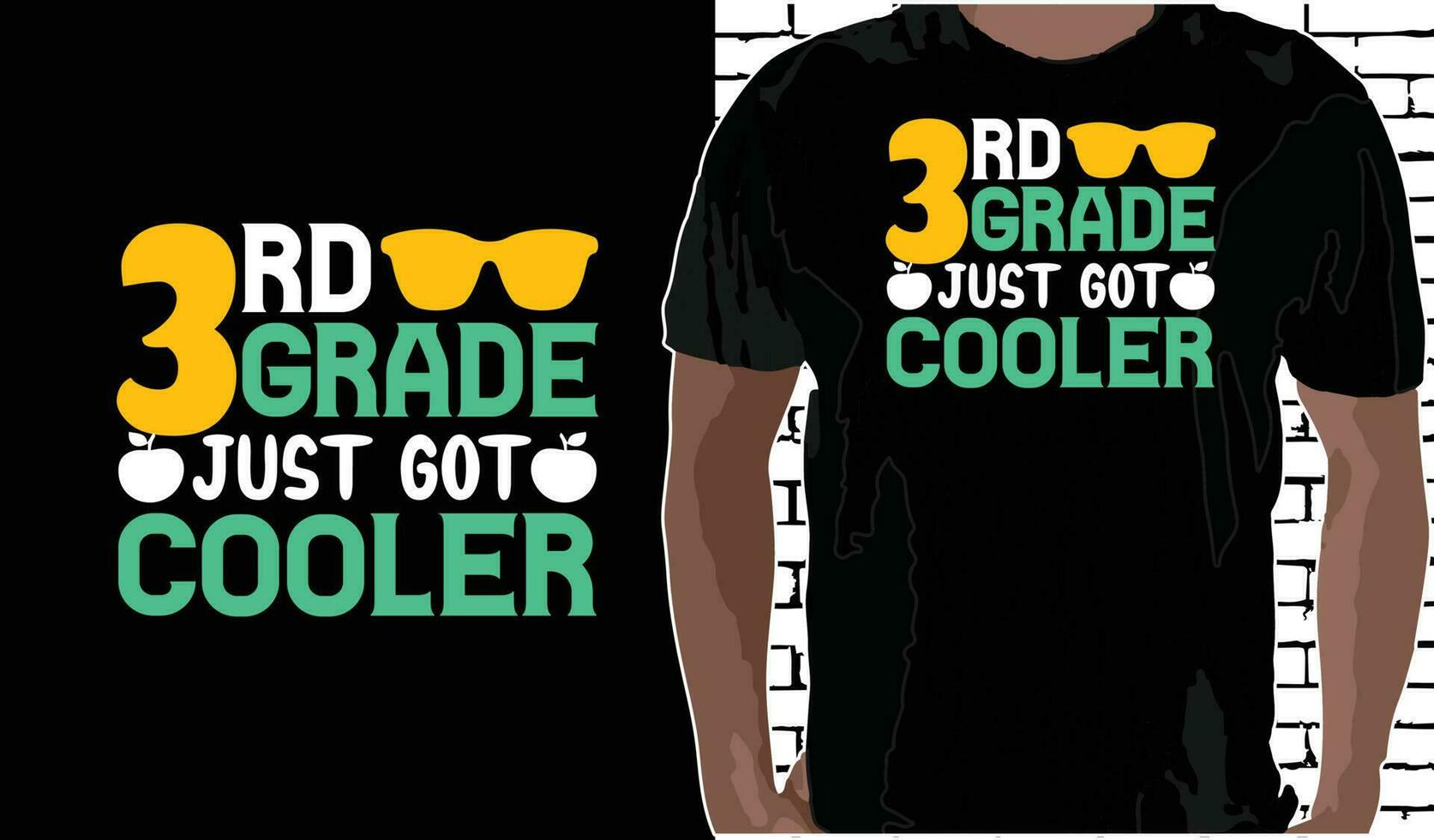 3rd Grade Just Got Cooler T shirt Design, Quotes about Back To School, Back To School shirt, Back To School typography T shirt design vector