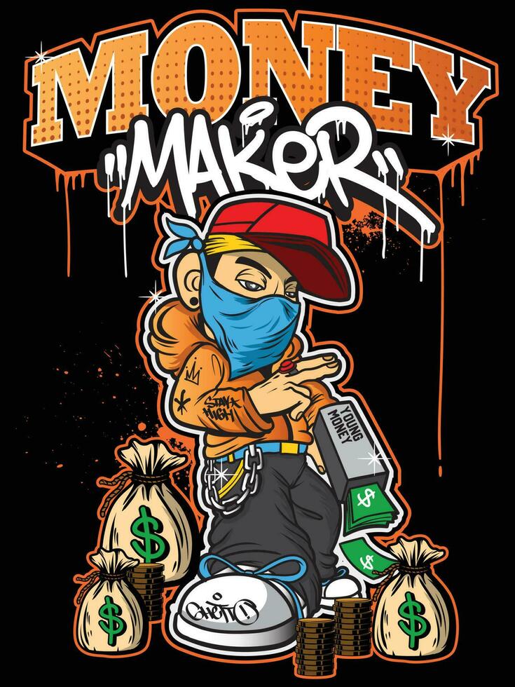 Graffiti art Urban vector illustration. Graffiti design artwork