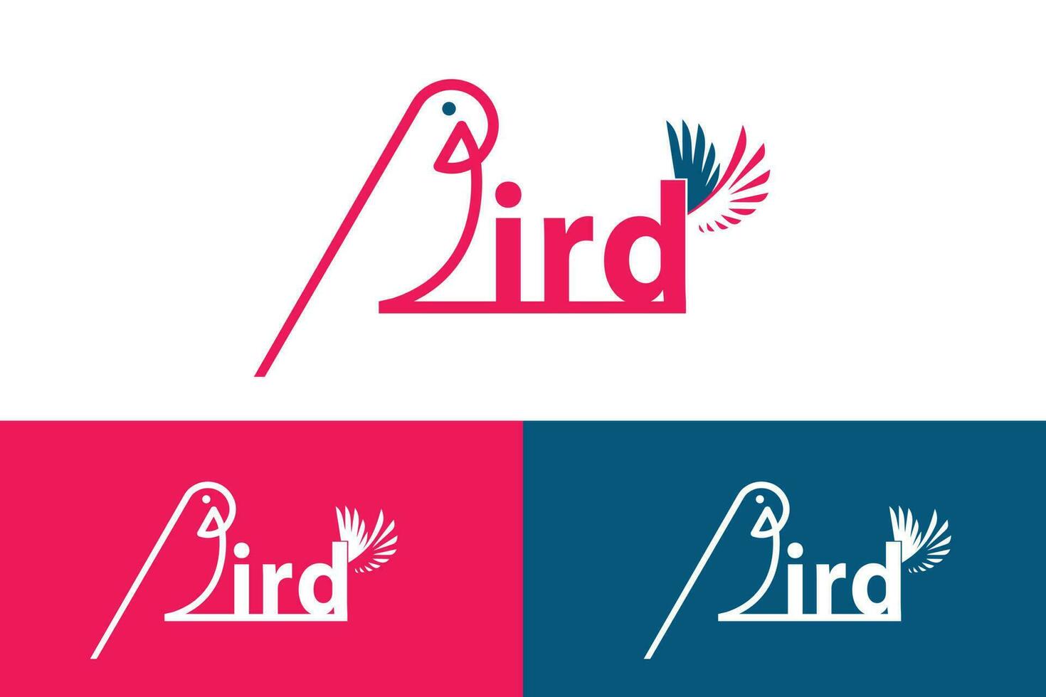 Bird vector text. B Bird Logo