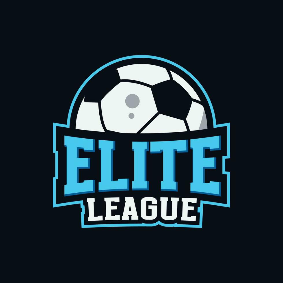 Vector soccer elite tournament logo design template, event, championship, league, sports editable text logo