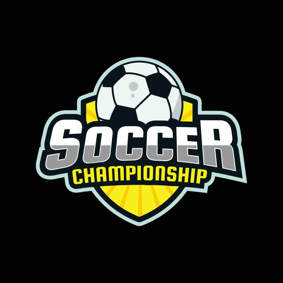 Vector soccer elite tournament logo design template, event
