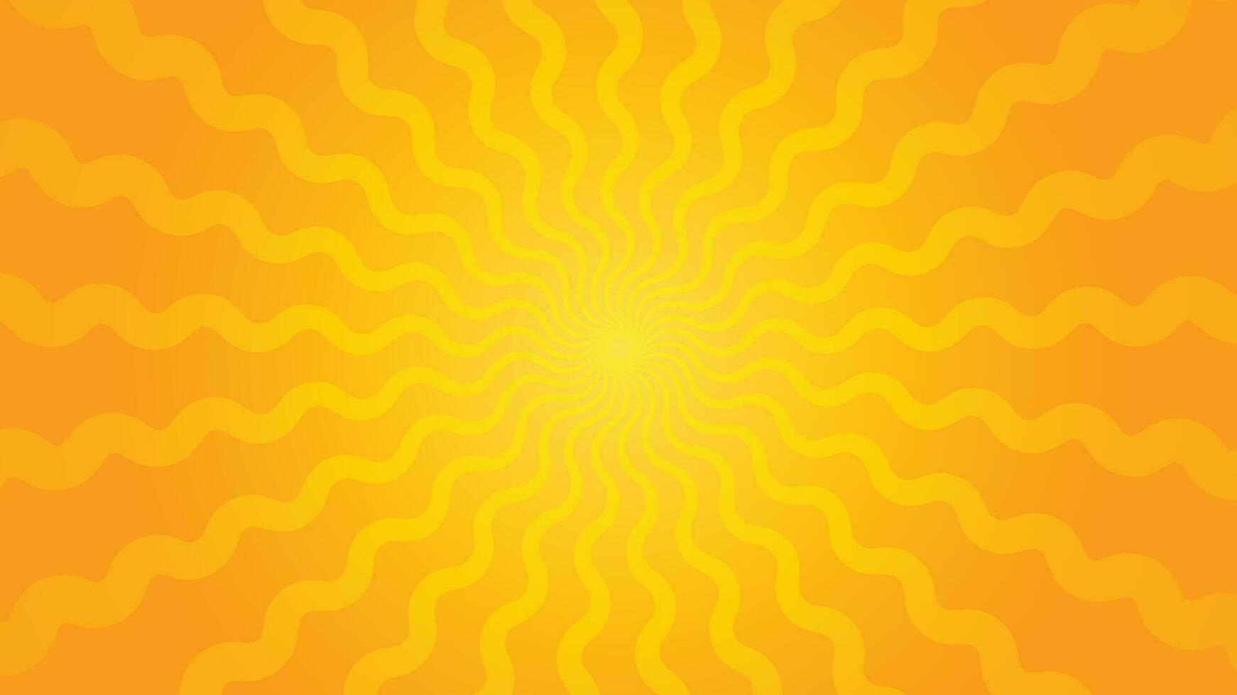 Yellow zig-zag zoom out effect lines attractive background vector
