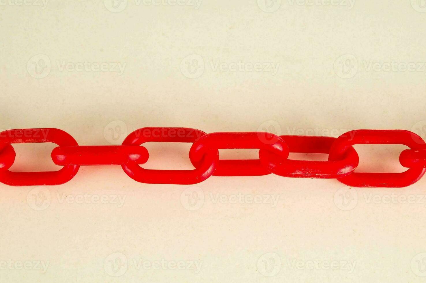 Plastic chain close-up photo