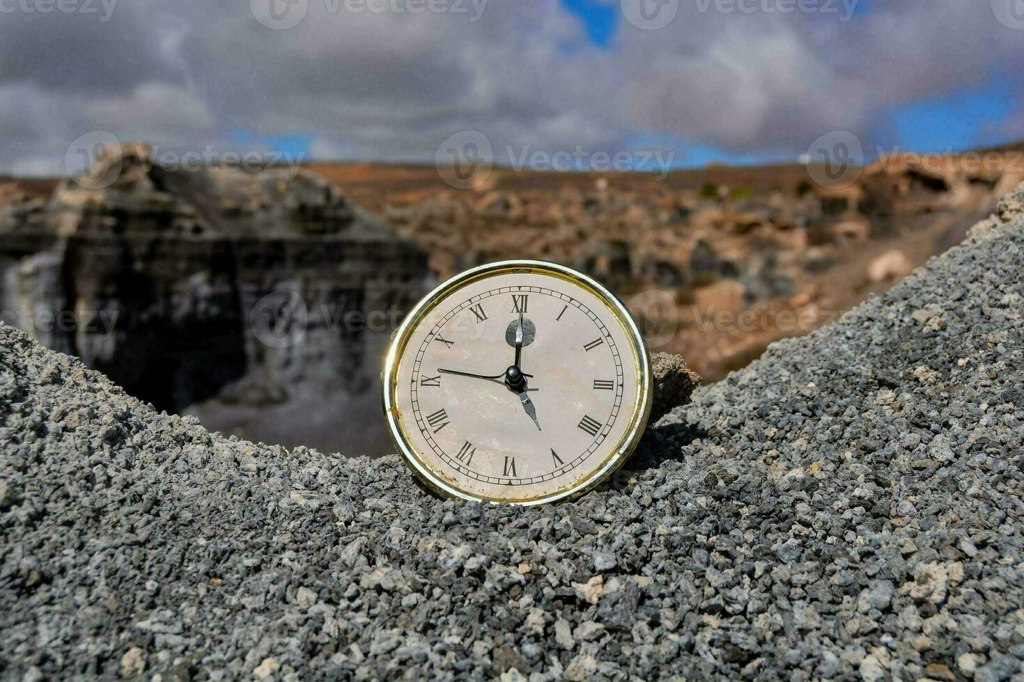Clock on the rocks photo