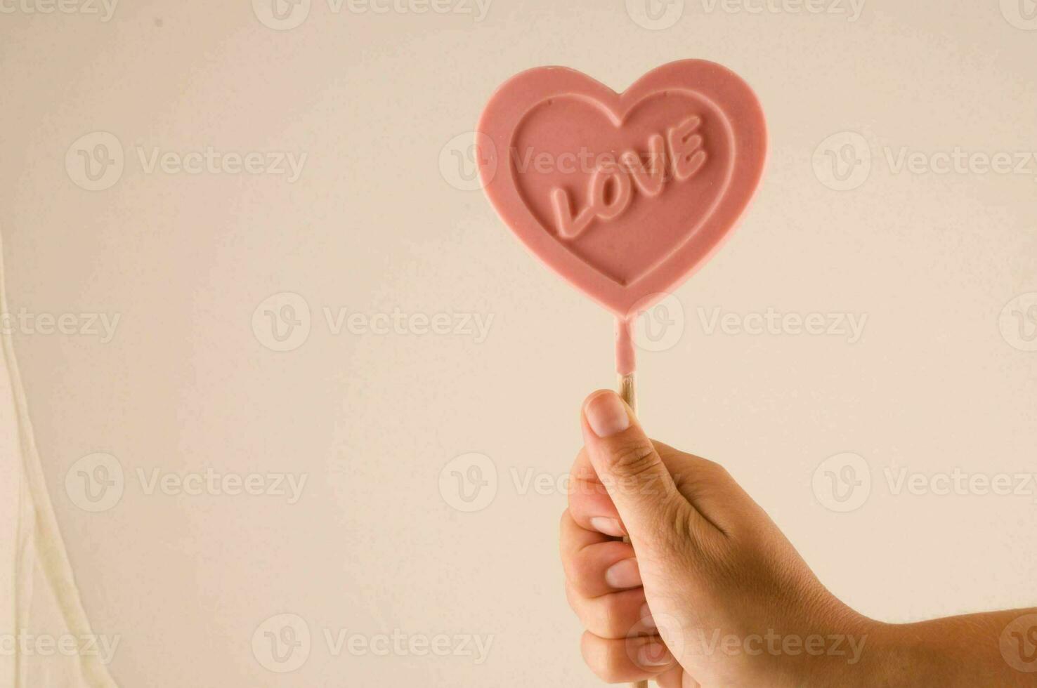 Heart shaped lollipops photo