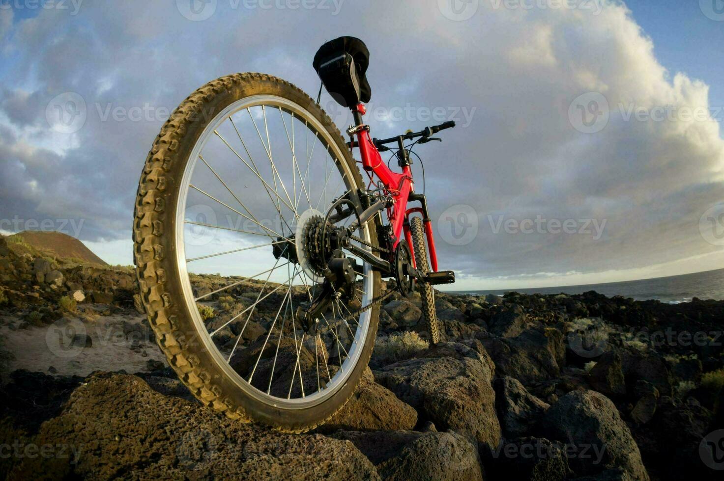 vista de bicicleta de montaña foto