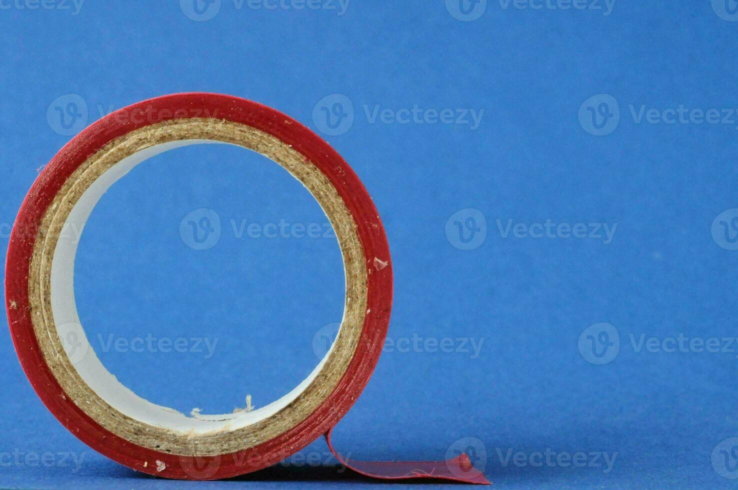 Isolated Red tape photo