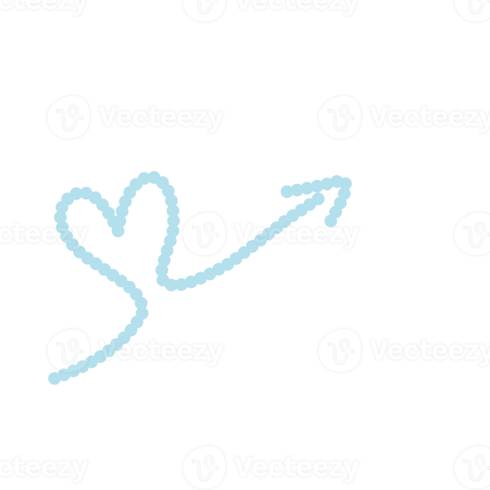 Blue Love Arrow for Decorations png