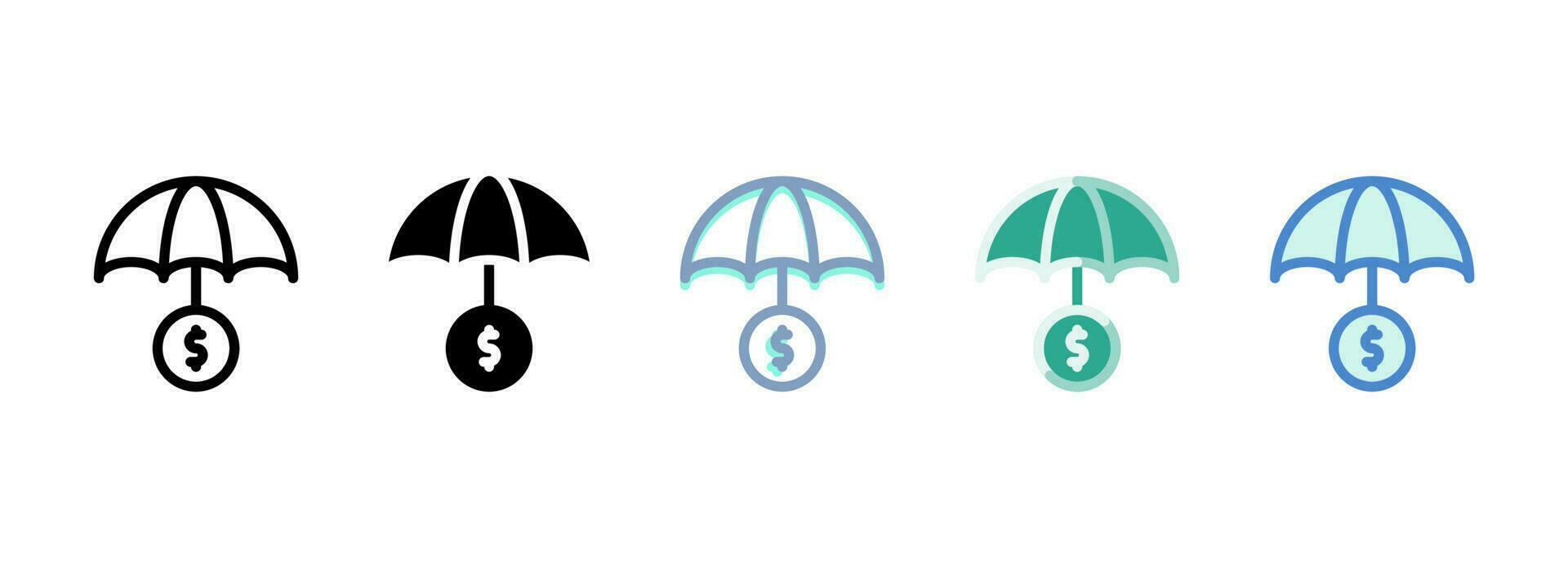 Simple vector icon on a theme umbrella