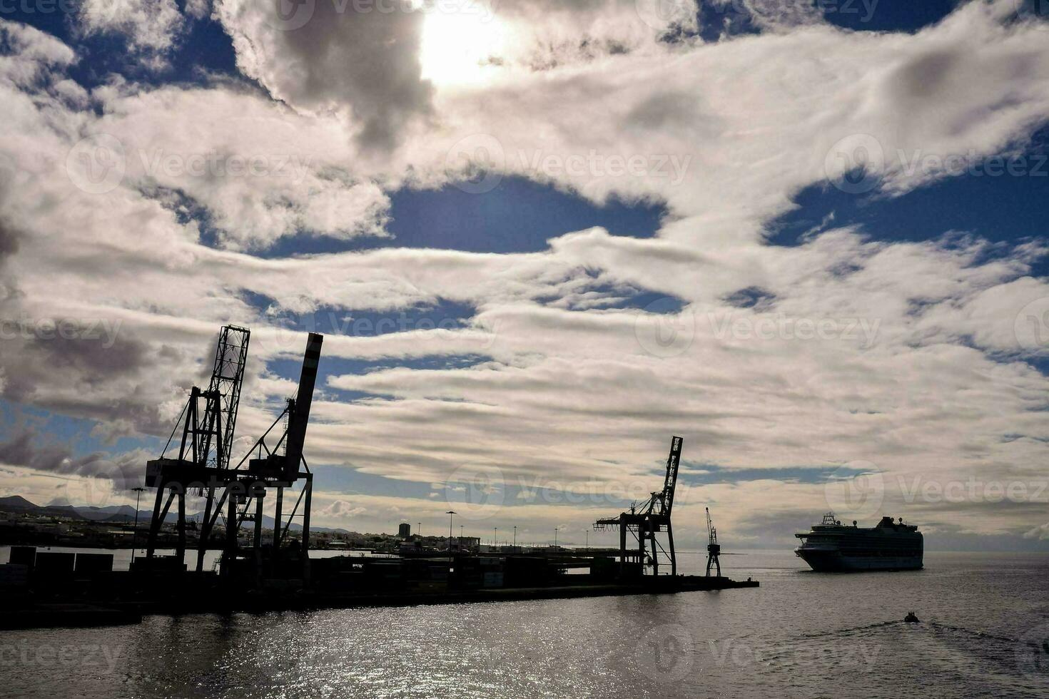 Photo Picture of Large harbor cranes in Canary Islands