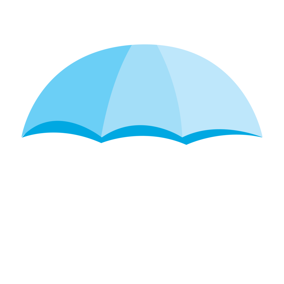 bright pastel blue umbrella png