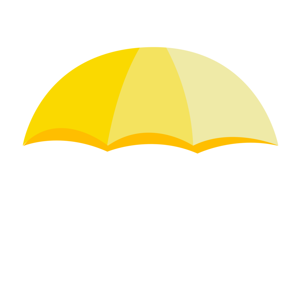 bright pastel yellow umbrella png