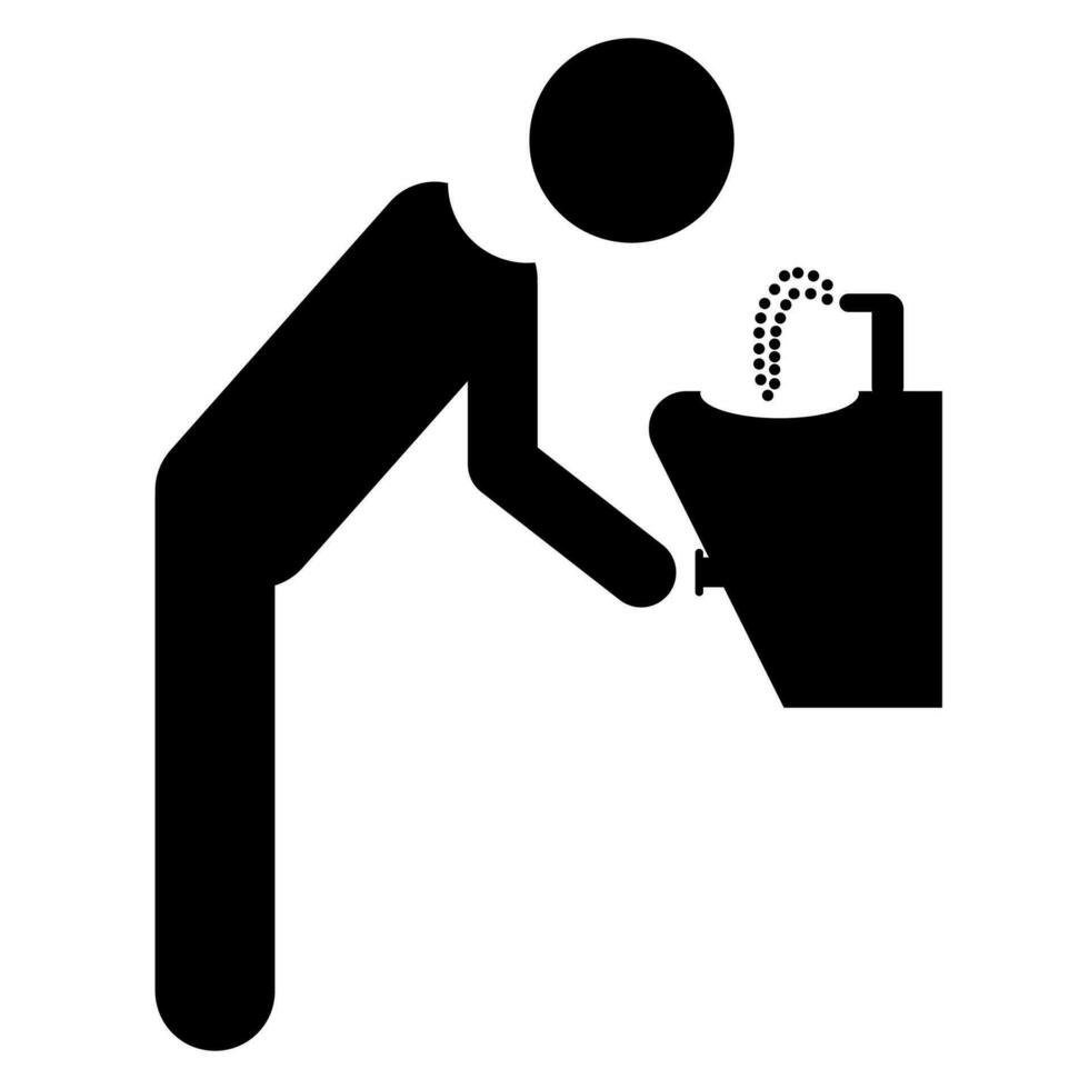Symbol sign. drinkable fountain, free water sign 24258282 Vector Art at