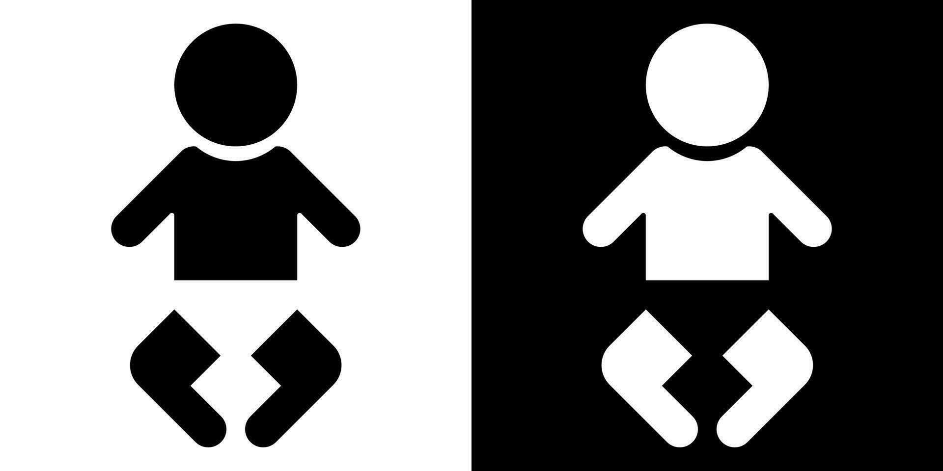 Symbol sign. Nursery pictogram, nursery sign or baby pictogram with black and white background vector