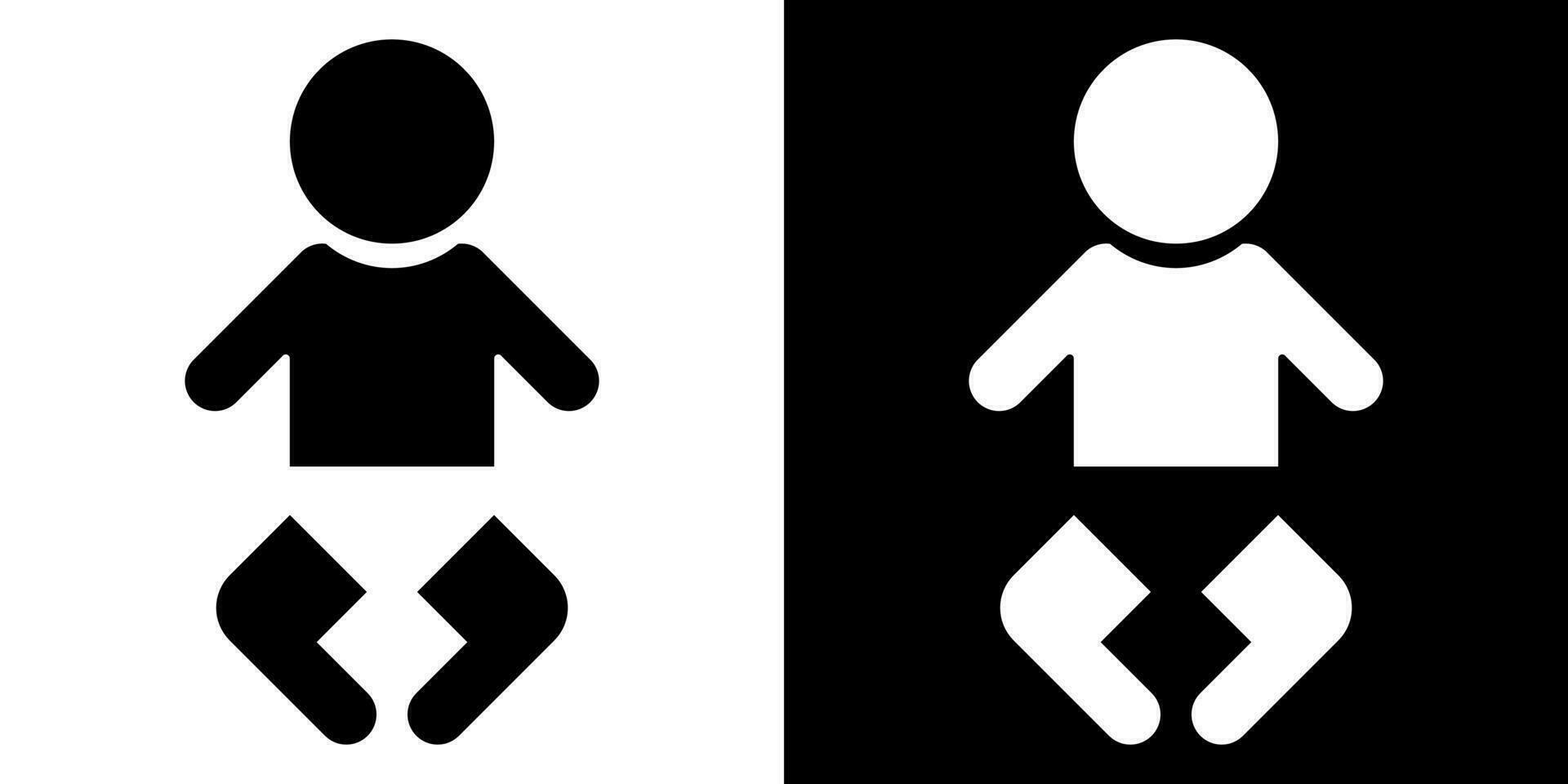 Symbol sign. Nursery pictogram, nursery sign or baby pictogram with black and white background vector