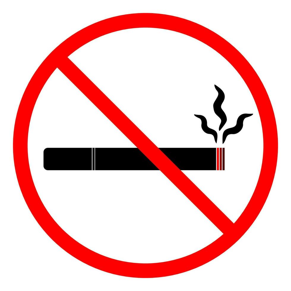 Symbol of no smoking. No Smoking pictogram, No Smoking sign, and Don't Smoking this area vector
