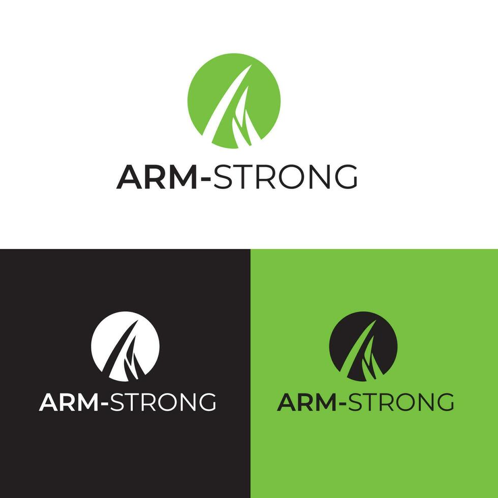 Armstrong Minimalist Logo design template vector