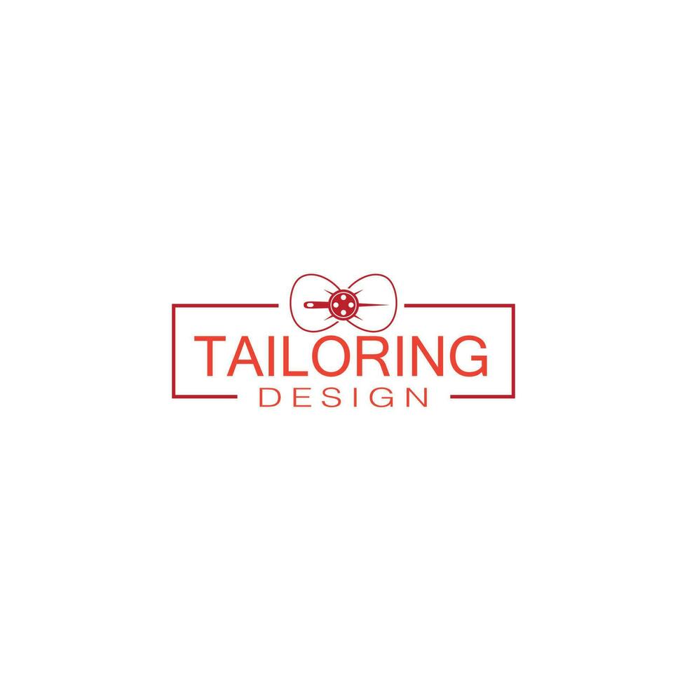 Modern Tailor logo design template vector