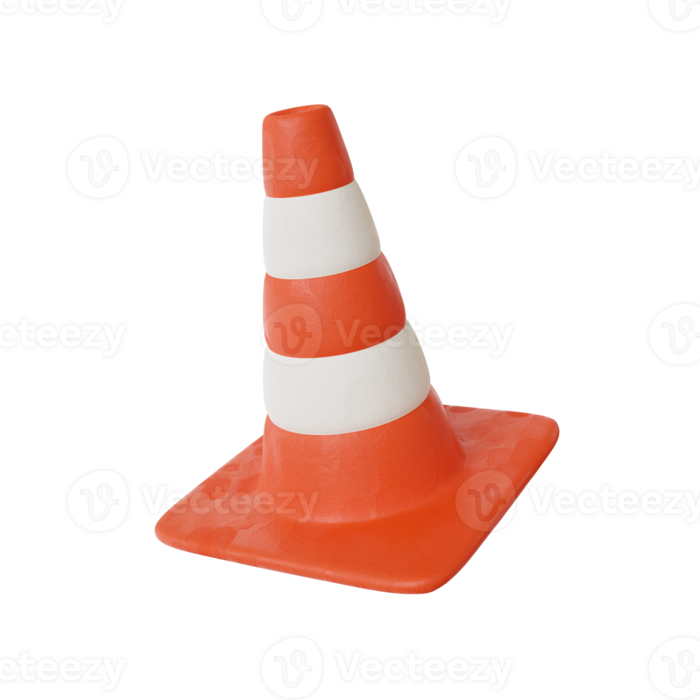 3d Traffic cone png