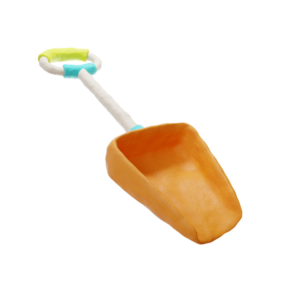 Sand shovel 3d illustration png