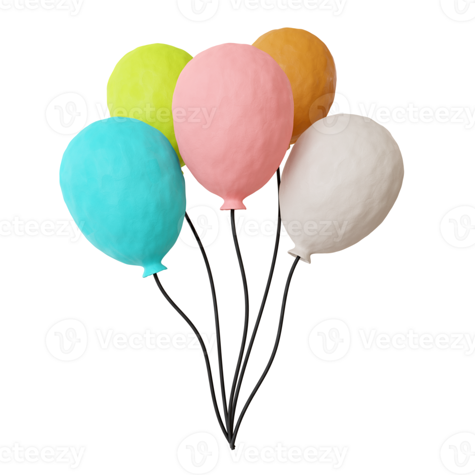 Balloon 3d illustration png