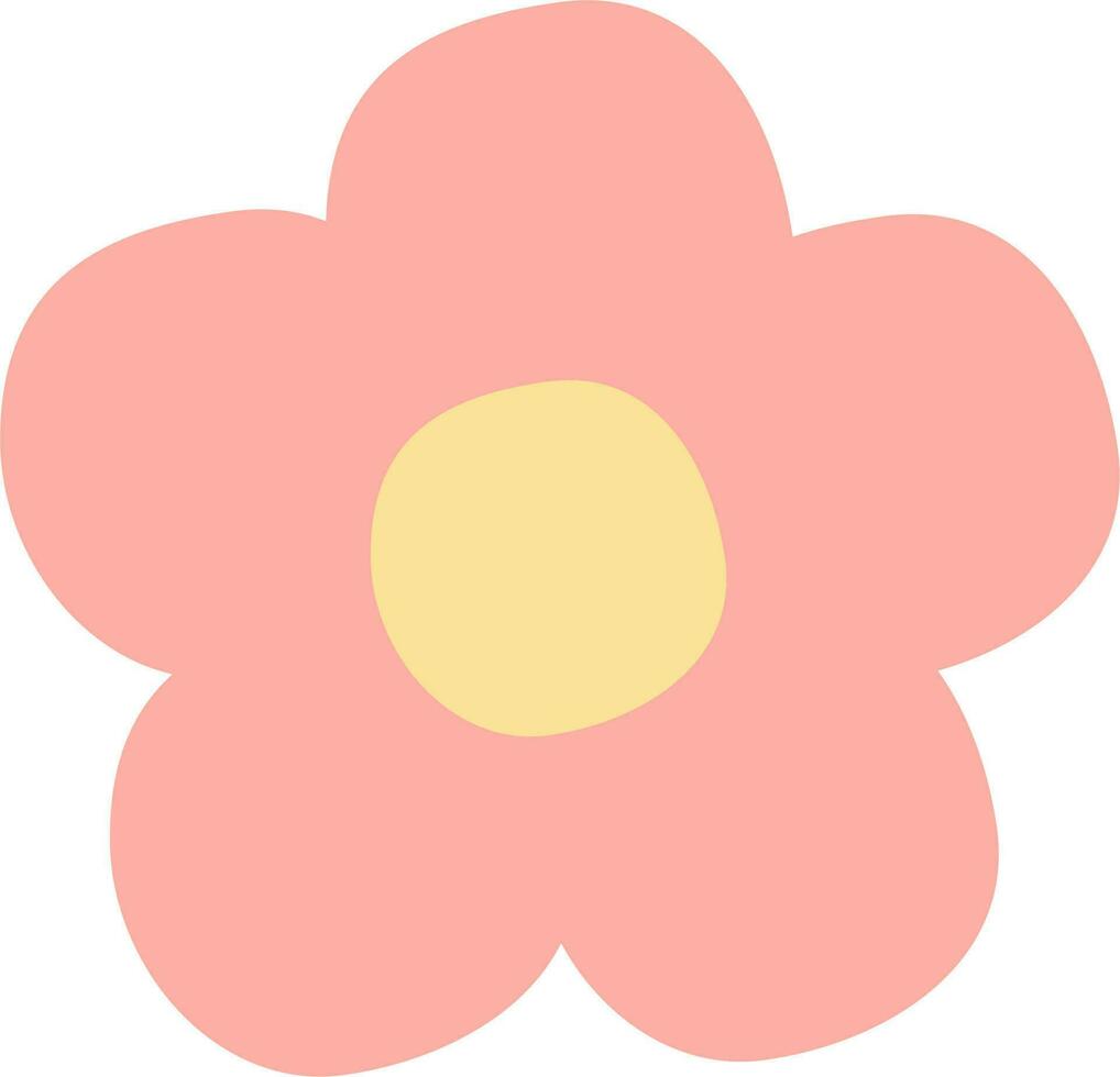 Cute flower illustration icon vector