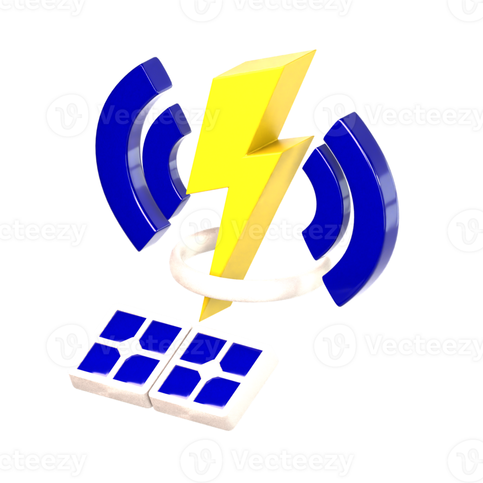 3d icon electric bolt png