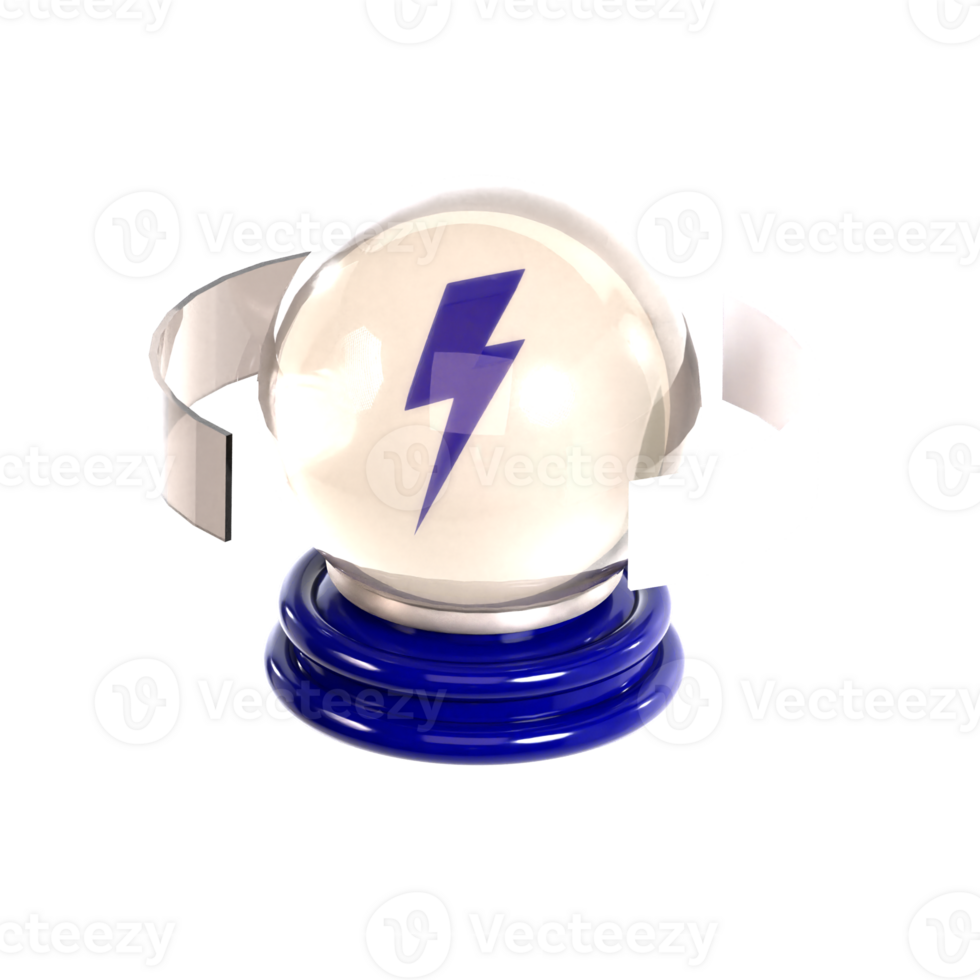 3d icon lamp, electric bolt png