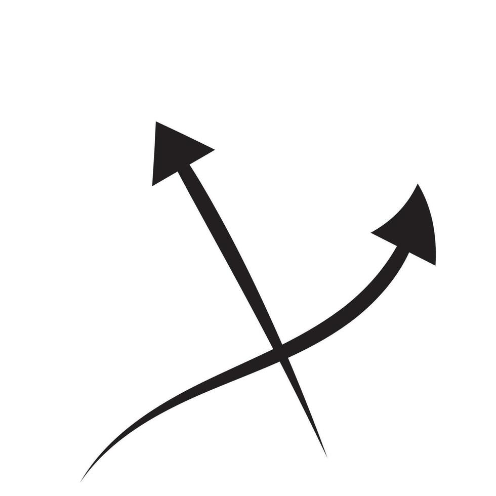 Arrow symbol set of doodle or sketch outline of circle, curve, swipe up, black line, flat arrow icon hand drawn elements for graphic design illustration element to decoration file in PNG format vector
