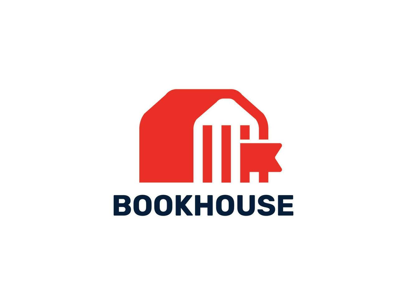 Book House Logo With Bold And Minimal Style vector