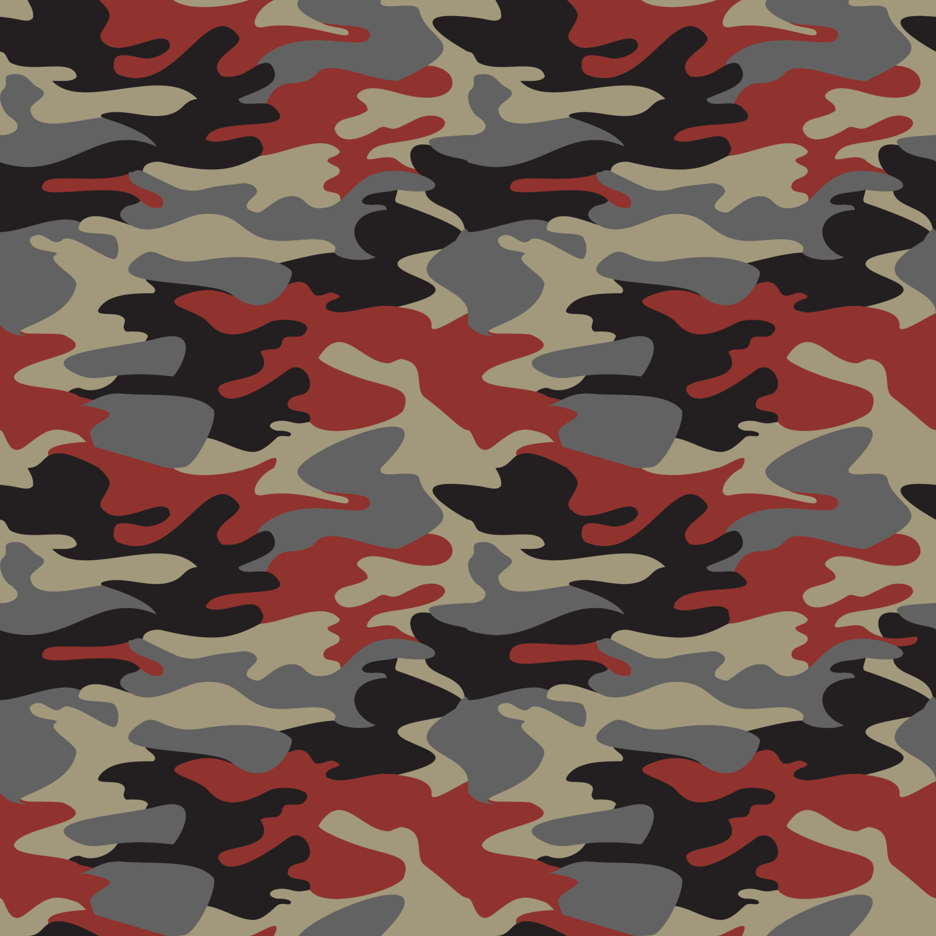 Camouflage pattern background seamless vector illustration. Classic  clothing style masking camo repeat print. Red black gray colors forest  texture 24259266 Vector Art at Vecteezy