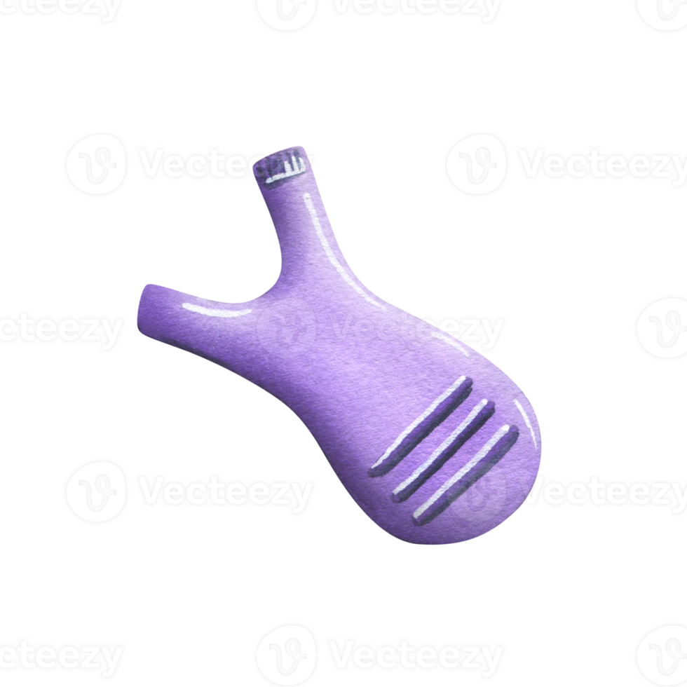Applicator for lamination and biowave eyelashes, lilac, Hand-drawn watercolor illustration. Isolated object. Equipment for the master of lamination and eyelash extension. png