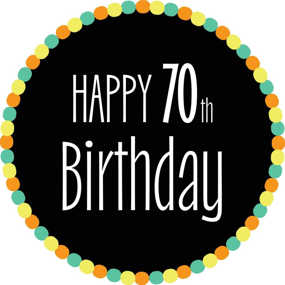 Happy Birthday 20th, 30th, 40th, 50th, 60th, 70th, 80th, 90th - Celebration vector