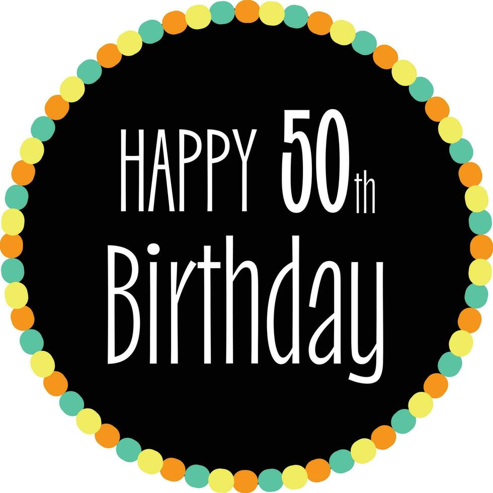 Happy Birthday 20th, 30th, 40th, 50th, 60th, 70th, 80th, 90th - Celebration vector