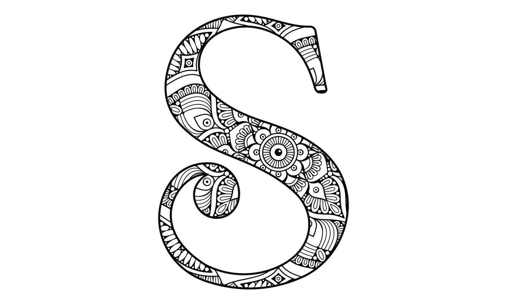 alphabet mandala coloring vector illustration design 24259727 Vector