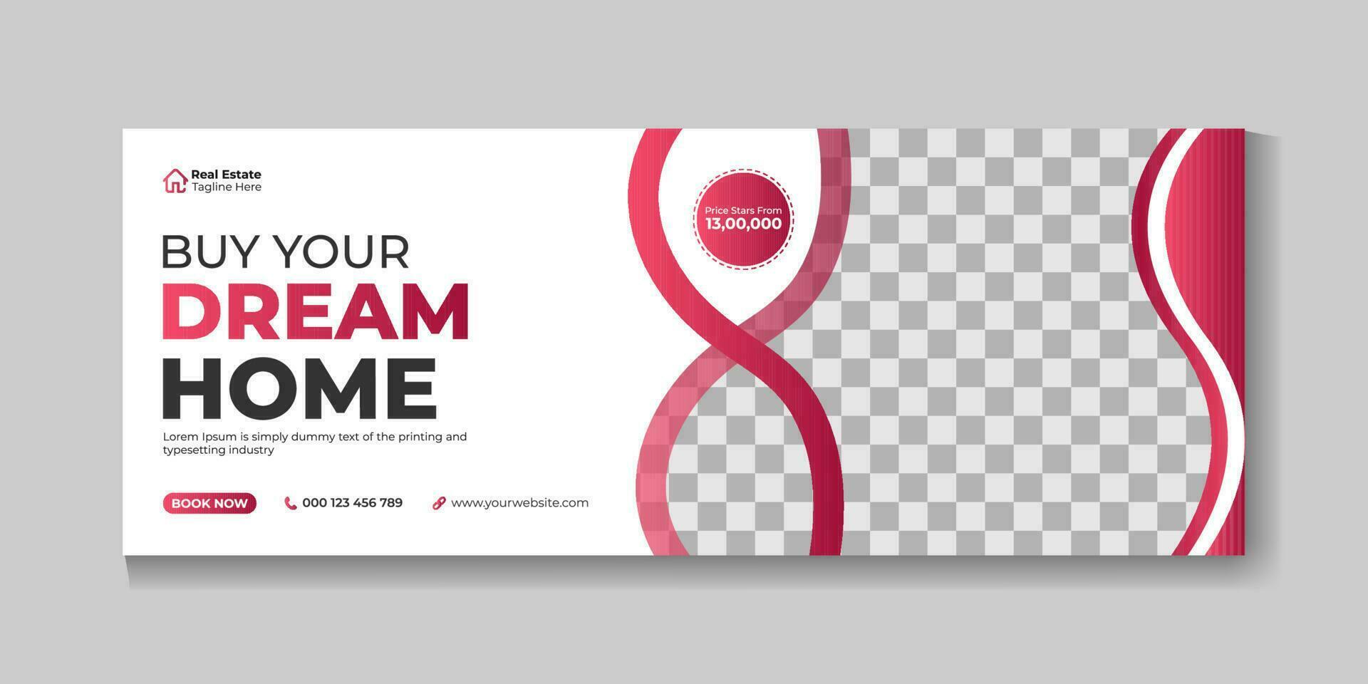 A flyer for a house that says your dream home vector