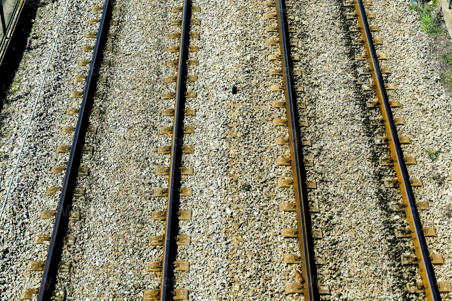 Train tracks view photo