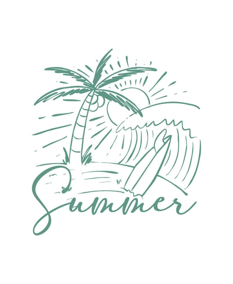 Summer t shirt template design. vector
