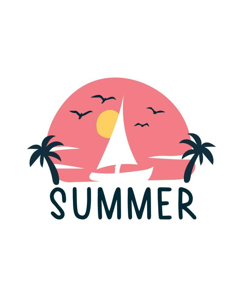 Summer t shirt template design. vector