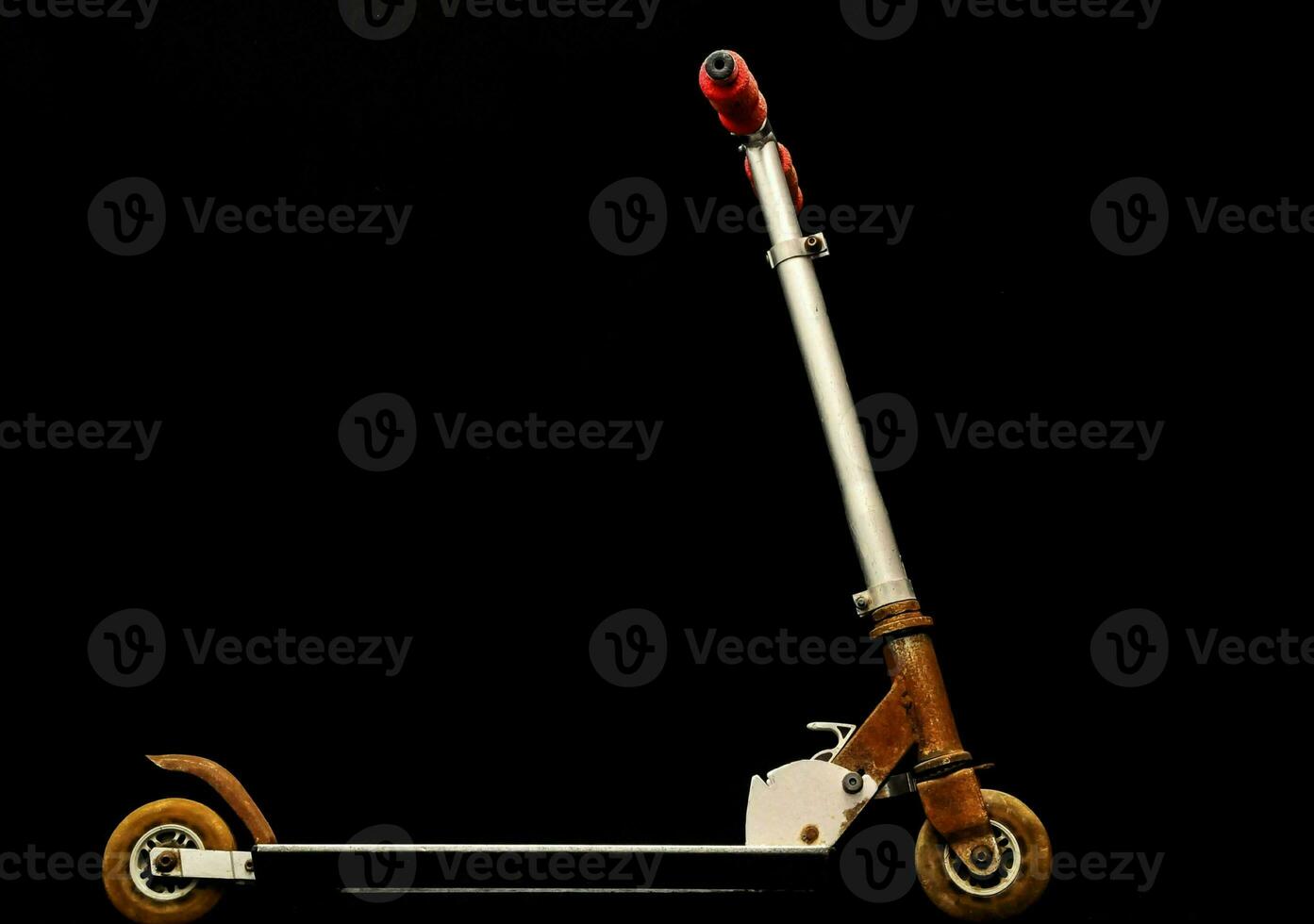 Scooter on black background photo