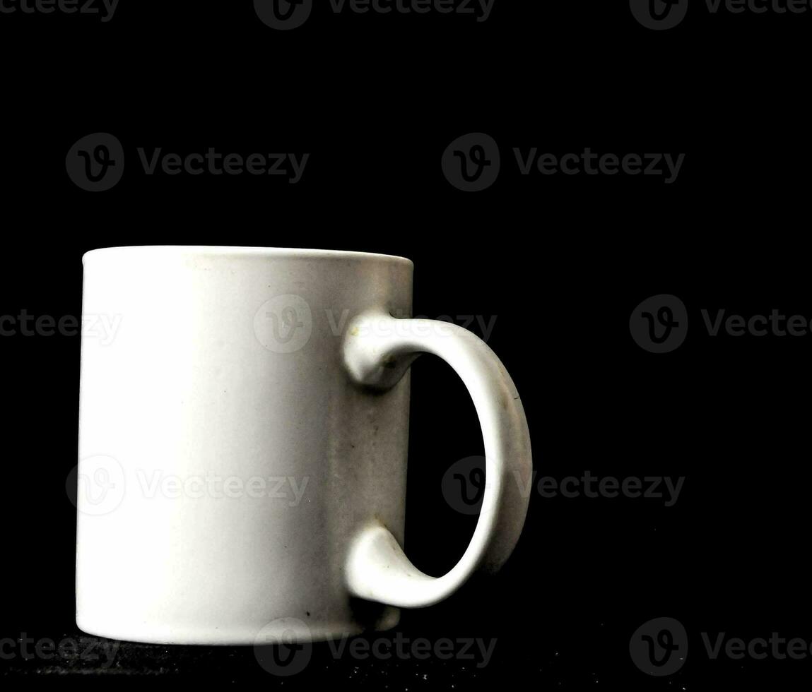 Mug on black background photo
