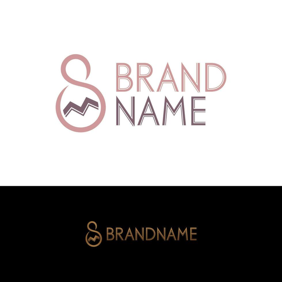 Initial S M Elegant Logo Design, Initial Signature Creative Template vector