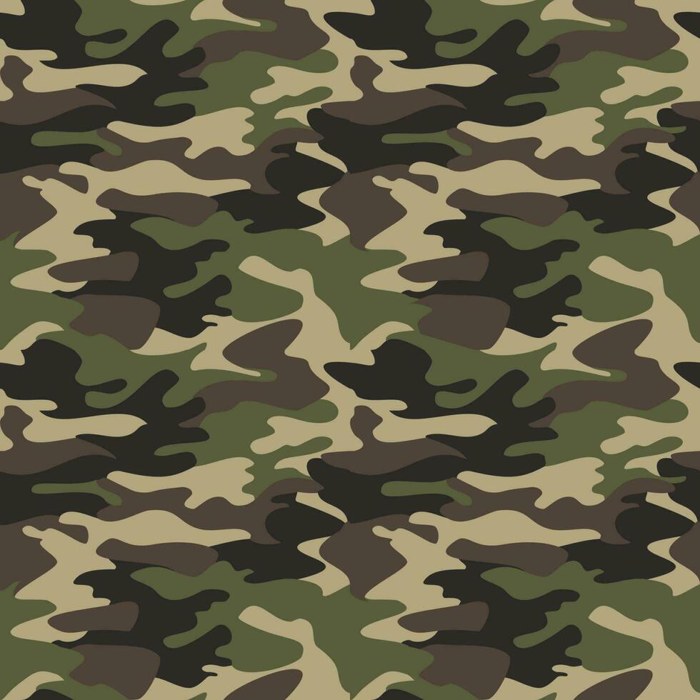 Camouflage pattern background seamless vector illustration. Classic ...