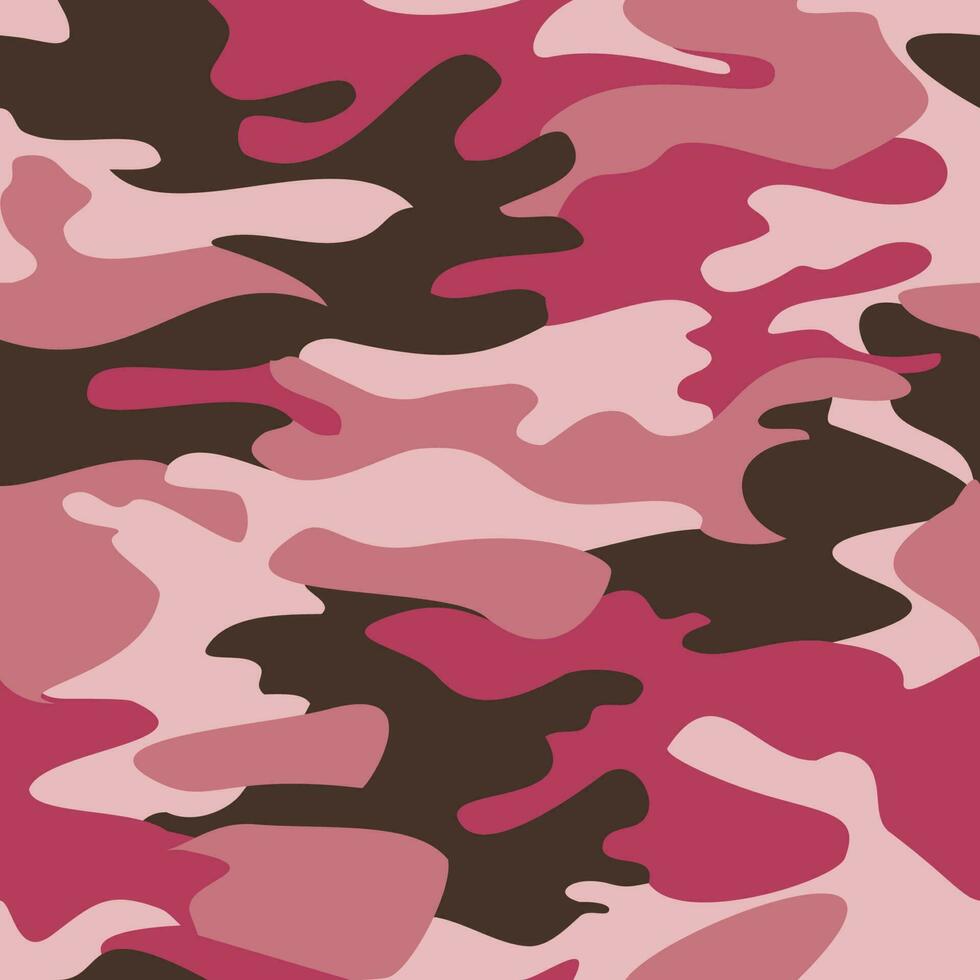 Camouflage abstract background graphic design, camo pink colors pattern seamless vector illustration